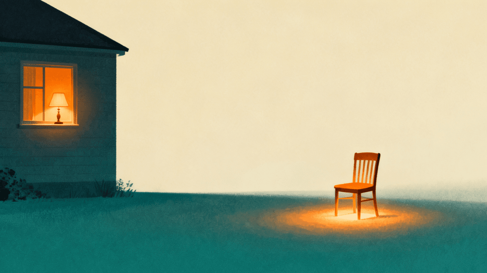 A single lamp-lit window at dusk — a study on loneliness and Psalm 27:10